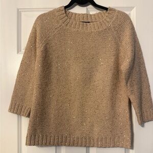 NWT - gorgeous- Talbots gold sweater with Gold Sequins- size large